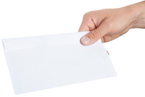 Blank Envelope in Hand